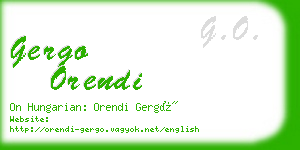 gergo orendi business card